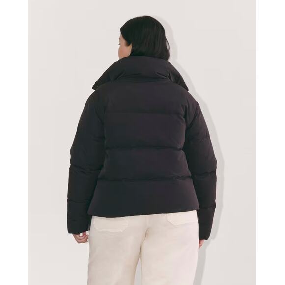 Everlane Puffer Down Filled Bomber Coat Green Women XS Pockets - Picture 11 of 14